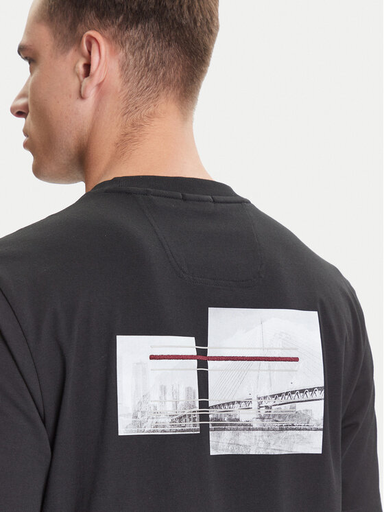 BOSS BOSS Majica Photoprint 50545869 Črna Relaxed Fit