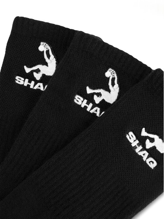 SHAQ Shaq Șosete lungi AS_SHQ_H_001W_SS25 (3-PACK) Negru