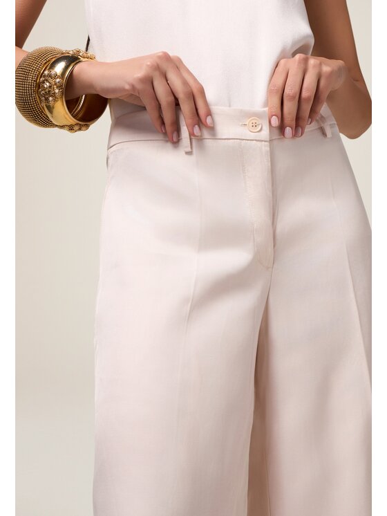 Oltre Oltre Pantaloni di tessuto P068R008827N002 Rosa Baggy Fit