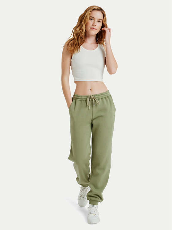 Roxy Roxy Teplákové nohavice Surf Stoked Pant Brushed ERJFB03491 Zelená Regular Fit