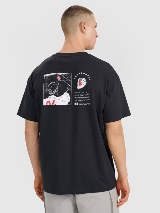 4F 4F T-shirt 4FRSS25TTSHM2981-20S Nero Oversize
