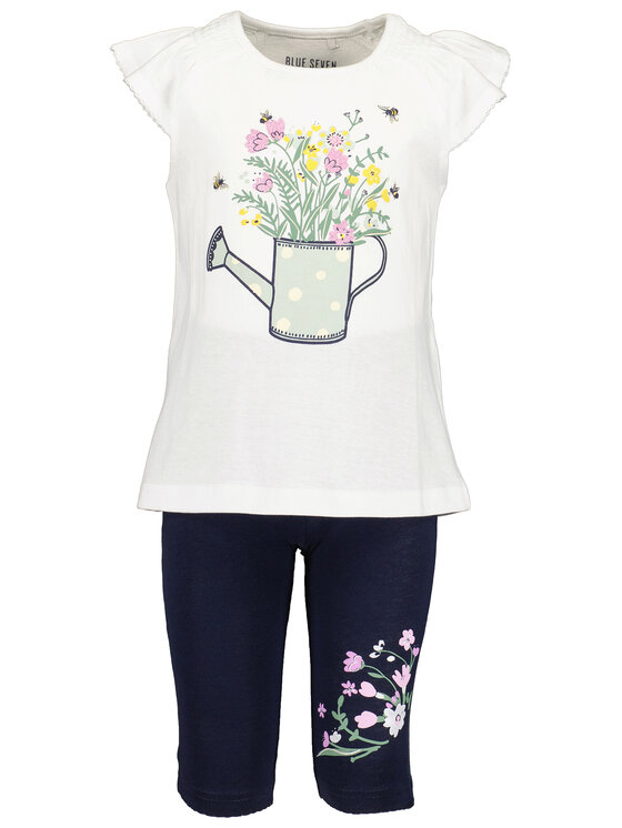 Blue Seven Blue Seven Set majica i leggins 726019 X Šarena Slim Fit