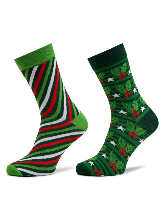 Set de 2 perechi de șosete lungi de damă Rainbow Socks Xmas Socks Balls Adults Gifts Pak 2 Colorat