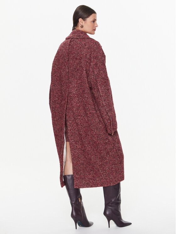 Remain Remain Демісезонний плащ Cosma RM1837 Бордовий Regular Fit