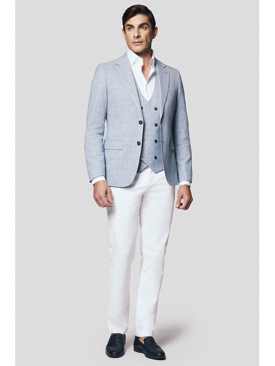 Lancerto Lancerto Marynarka Lanusei MA131125000005 Niebieski Slim Fit