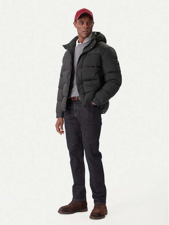 Tommy Hilfiger Tommy Hilfiger Пухено яке MW0MW36569 Черен Regular Fit