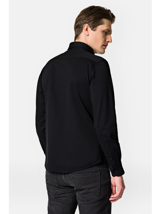 Lancerto Lancerto Koszula Gabbie KO073222000023 Czarny Slim Fit