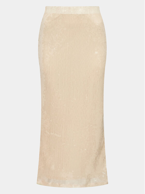 Gina Tricot Gina Tricot Bleistiftrock Sequin maxi skirt 20447 Écru Regular Fit