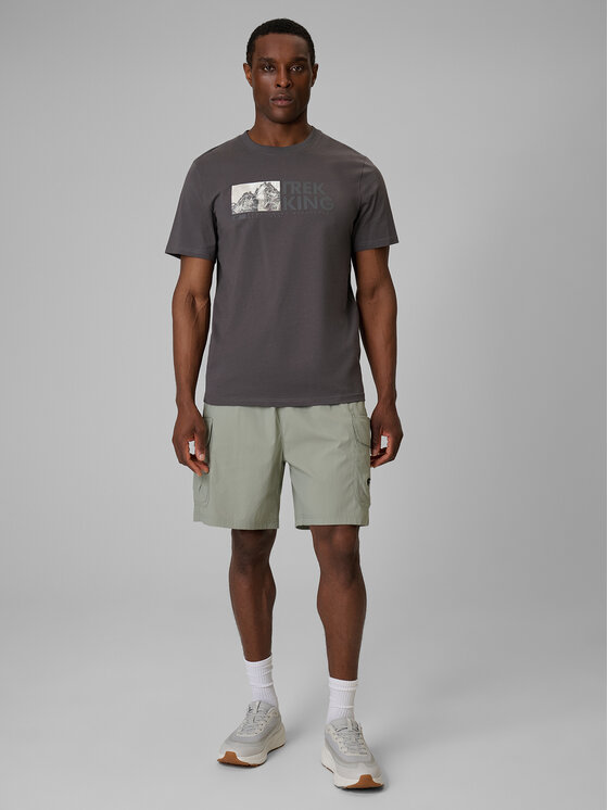 4F 4F Szorty sportowe TREKKING Khaki Regular Fit
