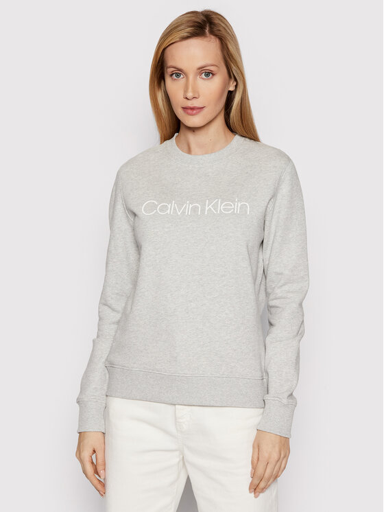 Calvin Klein Суитшърт Ls Core Logo K20K202157 Сив Regular Fit