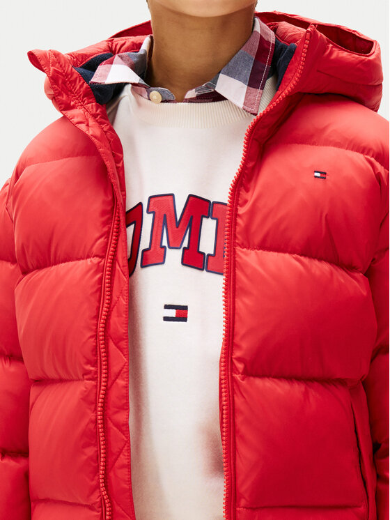 Tommy Hilfiger Tommy Hilfiger Vatovaná bunda Essential KB0KB10091 D Červená Regular Fit