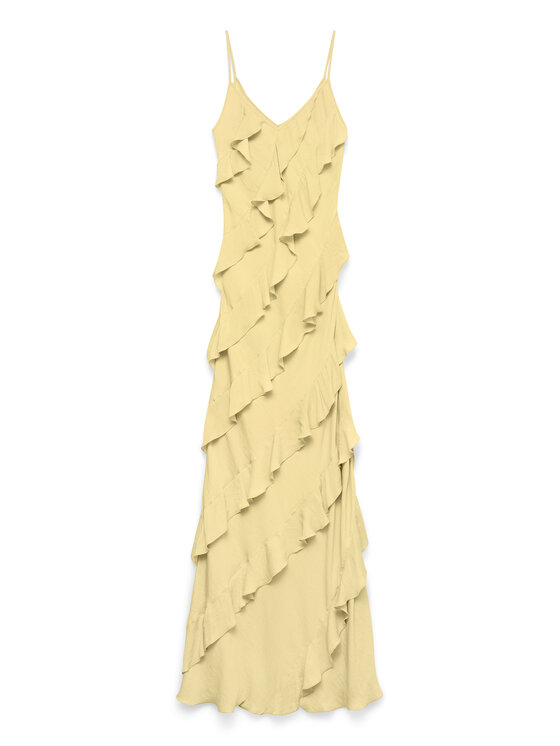 Vero Moda Vero Moda Sukienka wieczorowa Celyn 10348500 Żółty Regular Fit