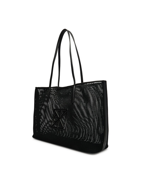 Calvin Klein Calvin Klein Ročna torba Emblem Mesh Tote LV04F3380G Črna