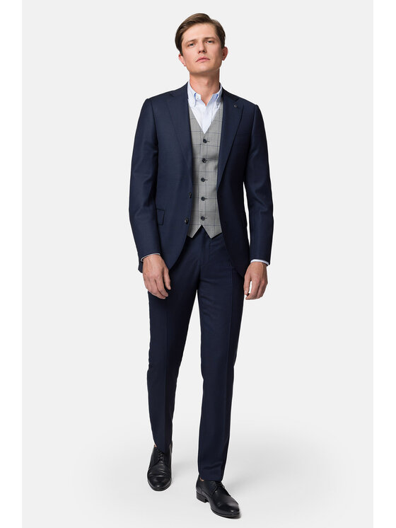 Lancerto Lancerto Garnitur Jukon GA073123000011 Granatowy Slim Fit