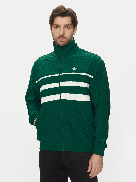 adidas adidas Džemperis Monogram JD0696 Žalia Loose Fit