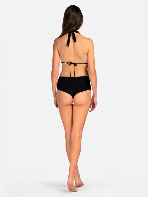 Miss Lou Miss Lou Bikini pezzo sopra G-TT1-CZ Nero