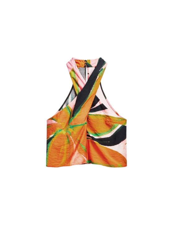 Desigual Desigual T-Shirt BLUS_EOS Pomarańczowy Casual Fit