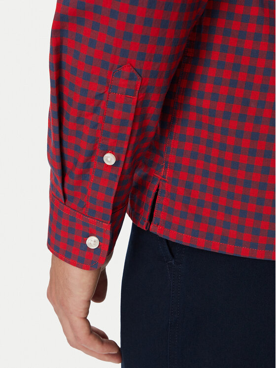 Tommy Jeans Tommy Jeans Πουκάμισο Check Oxford DM0DM23516 Μπορντό Regular Fit