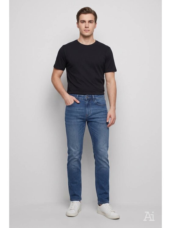 Cross Jeans Cross Jeans Jeansy C 132-212 Niebieski Straight Leg