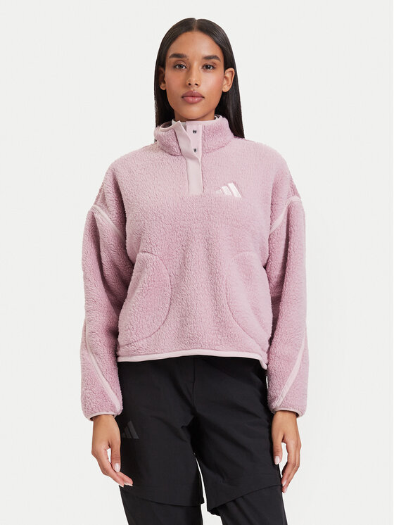 adidas adidas Jaka Polar Terrex Multi High Pile Fleece Pullover KS2335 Rozā Regular Fit