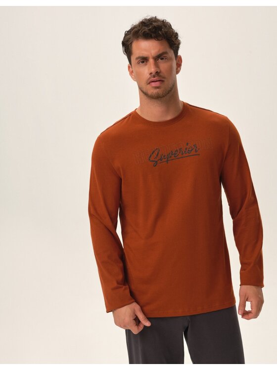 Henderson Henderson Piżama 41910 Pomarańczowy Regular Fit