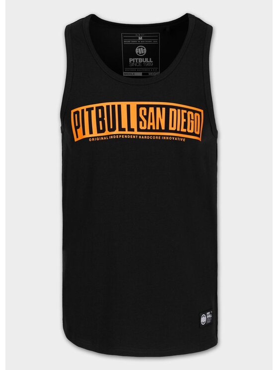 PITBULL PITBULL Tank top EIGHTY NINE DOG Czarny Regular Fit