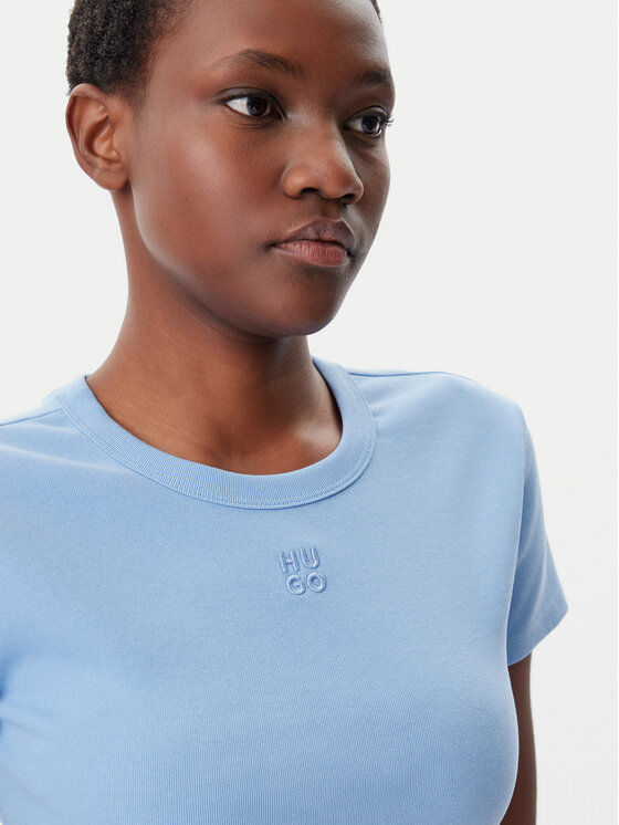 HUGO HUGO T-Shirt Delanor 50512000 Niebieski Slim Fit