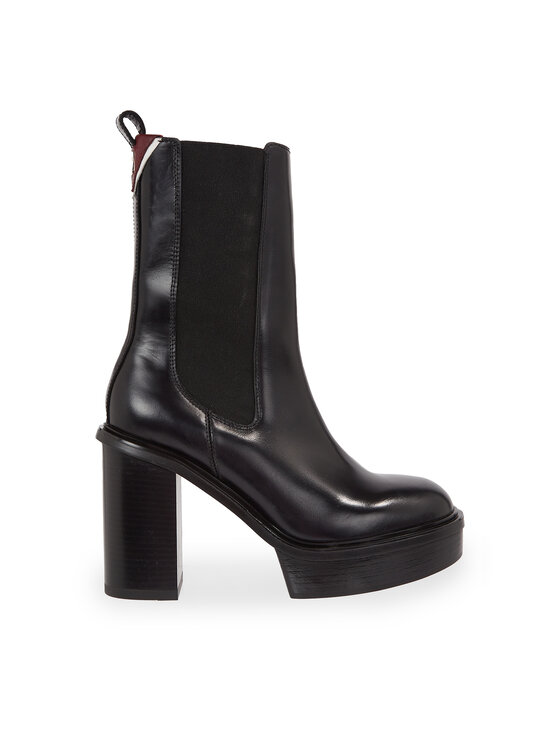 Botine Tommy Hilfiger Femei, Mărimea: 41, Negru, Elevated Plateau Chelsea Bootie FW0FW07542