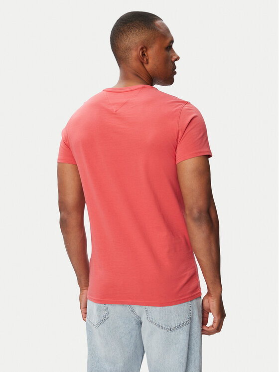 Tommy Jeans Tommy Jeans Marškinėliai DM0DM04411 Raudona Slim Fit