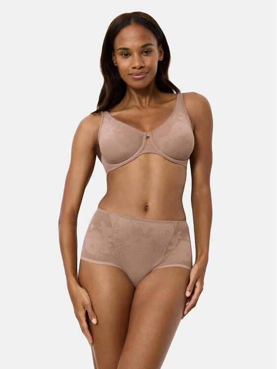 Triumph Triumph Biustonosz z fiszbiną Wild Rose Sensation 10205953 Brązowy