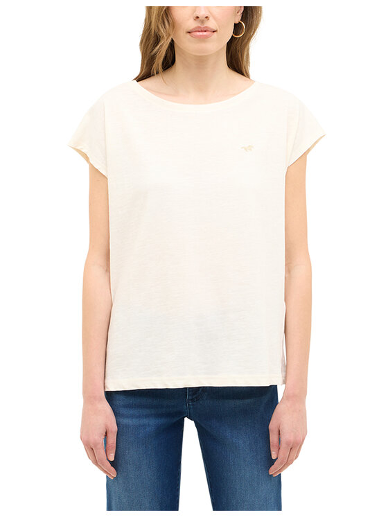 Mustang Mustang T-Shirt Style Lesley Biały Regular Fit