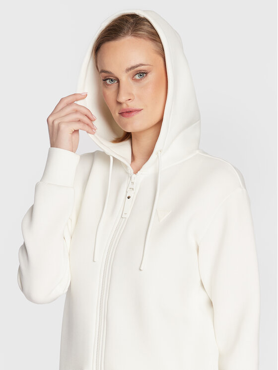 Guess Guess Bluză V3RQ11 K7UW2 Alb Regular Fit