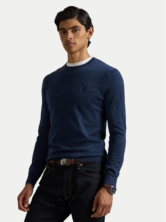 Polo Ralph Lauren Polo Ralph Lauren Πουλόβερ 710946143006 Σκούρο μπλε Slim Fit