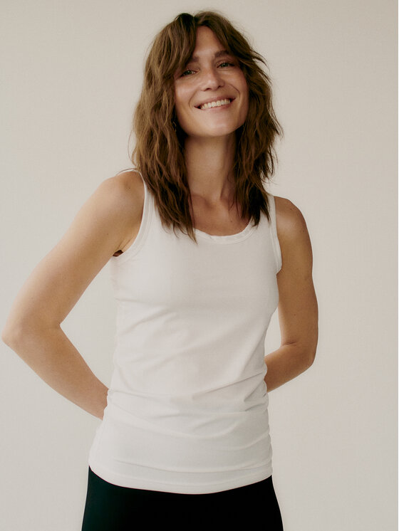 b.young b.young Top 802894 Bianco Regular Fit