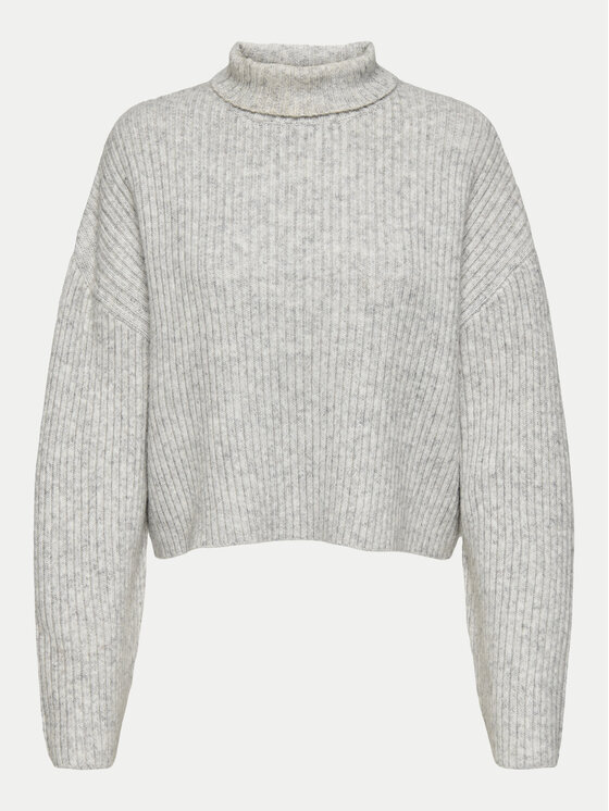 ONLY ONLY Krekls ar augstu apkakli Melanie 15321177 Pelēks Regular Fit