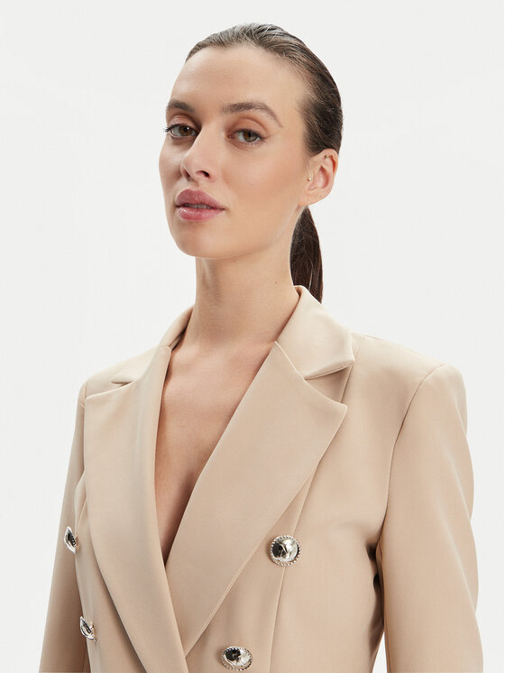Maryley Maryley Marynarka 24EB139/43PG Beżowy Regular Fit