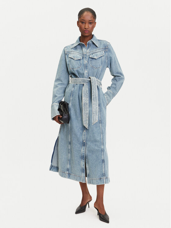 BOSS BOSS Sukienka jeansowa 50546068 Niebieski Regular Fit