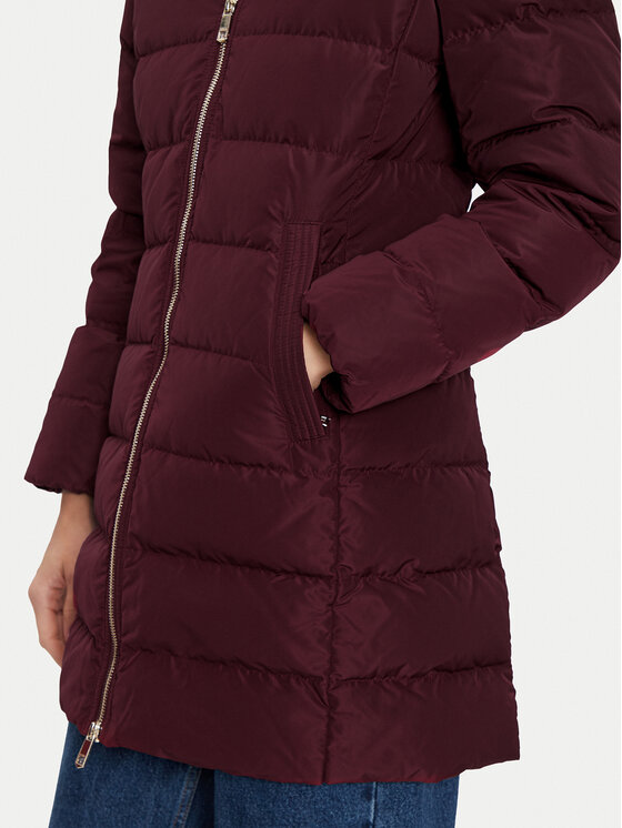 Tommy Hilfiger Tommy Hilfiger Vatovaná bunda Heritage WW0WW43234 Bordová Regular Fit