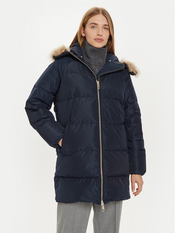 Tommy Hilfiger Tommy Hilfiger Geacă din puf WW0WW42743 Bleumarin Regular Fit