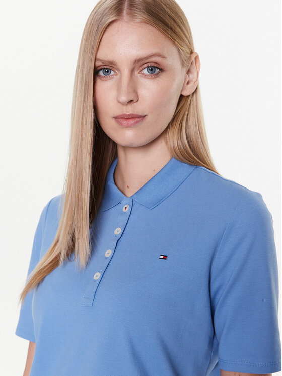 Tommy Hilfiger Tommy Hilfiger Polo majica Ss WW0WW28578 Modra Regular Fit