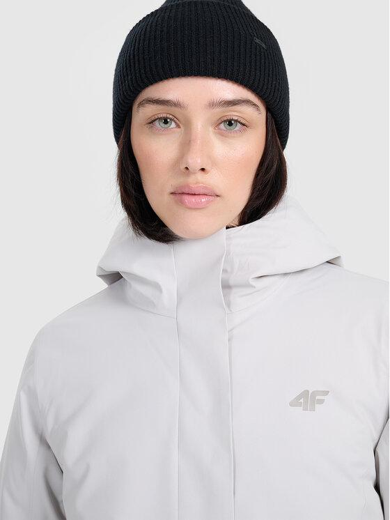 4F 4F Parka MIDSHOP TEXTILE Szary jasny Regular Fit