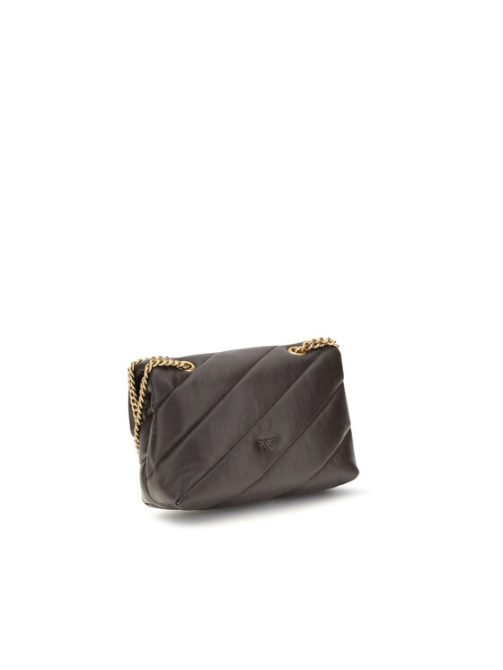 PINKO PINKO Torebka Black Lamb Leather Crossbody Czarny
