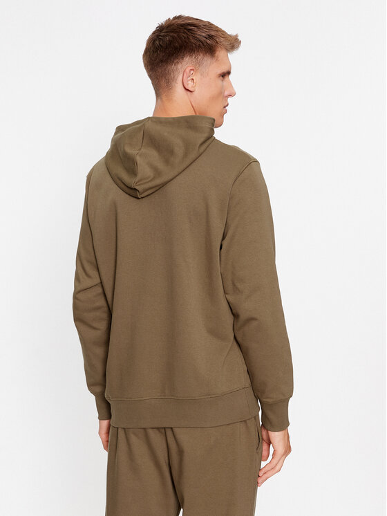 New Balance New Balance Majica dugih rukava Essentials Stacked Logo French Terry Hoodie MT31537 Smeđa Regular Fit