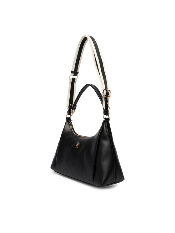 Tommy Hilfiger Tommy Hilfiger Ročna torba Th Essential Shoulder Bag AW0AW18374 Črna