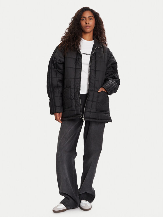 adidas adidas Átmeneti kabát Essentials JX8825 Fekete Oversize