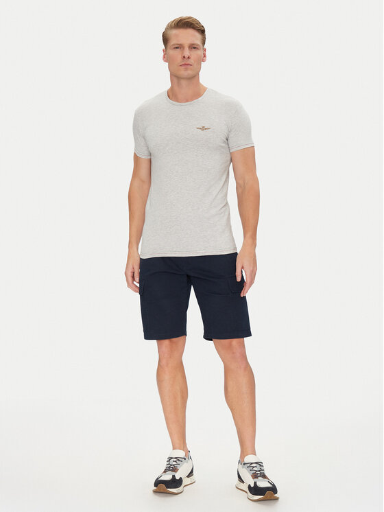 Aeronautica Militare Aeronautica Militare T-shirt AM1UTI003 Siva Regular Fit