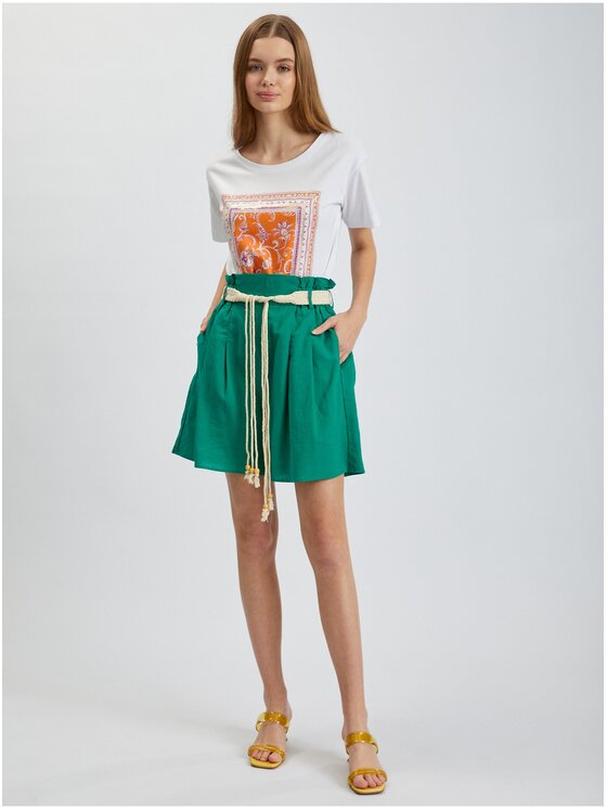 Orsay Orsay Szorty 321046857000__40 Zielony Regular Fit