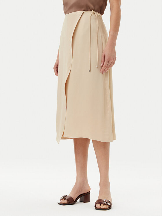 BOSS BOSS Midi sukně Vamarni 50538116 Béžová Regular Fit