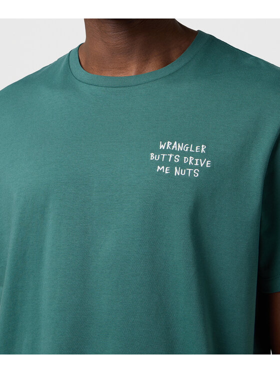 Wrangler Wrangler T-Shirt 112371491 Zielony Regular Fit