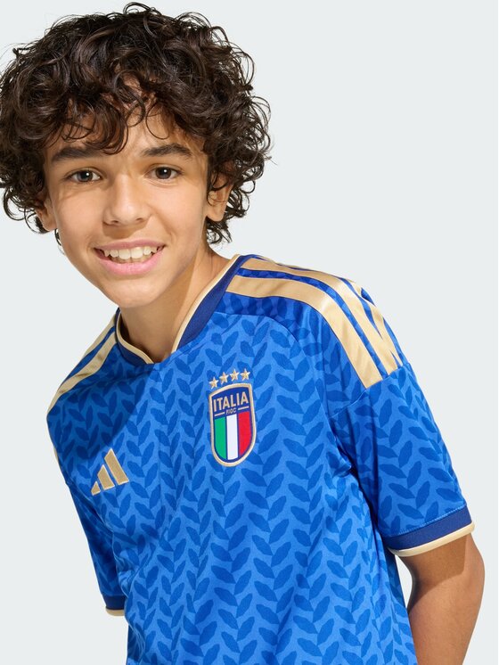 adidas adidas Koszulka techniczna Italy 26 Home Kids Jersey Błękitny Slim Fit
